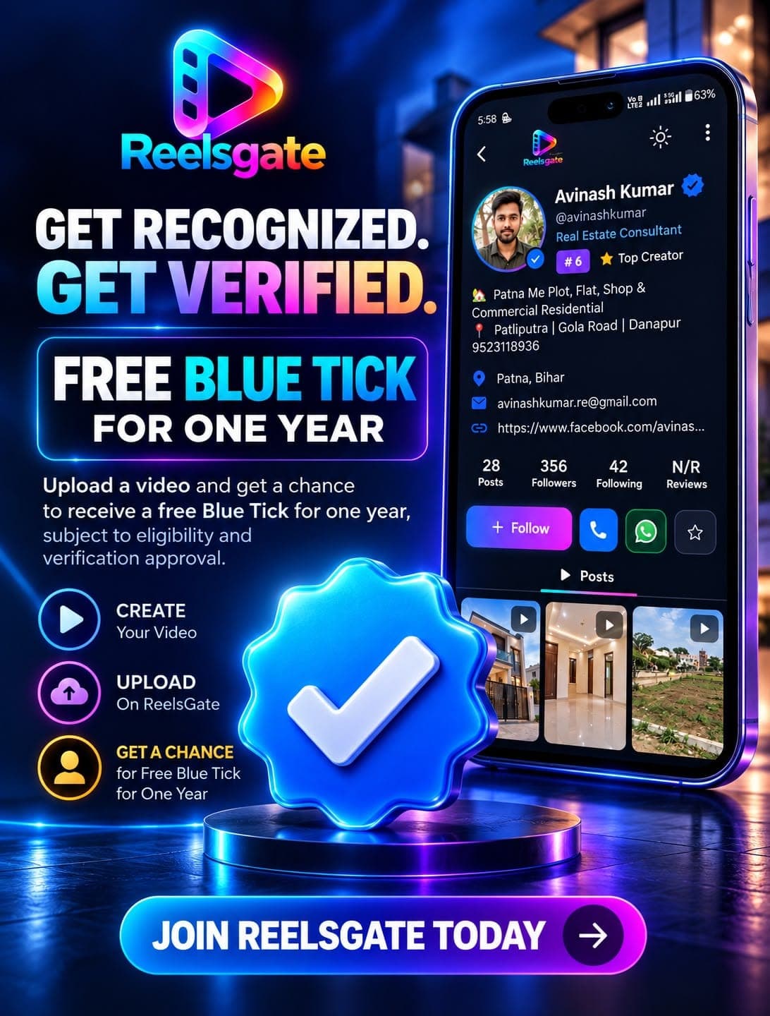 Get Recognized & Verified - Free Blue Tick